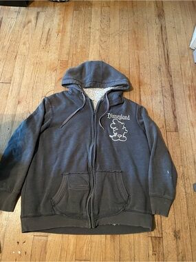 Disney Kids Sherpa-Lined Hoodie Jacket - Charcoal Gray